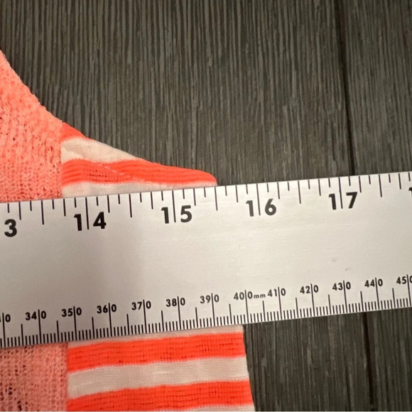 Miss Me Medium Sequence‎ Bright Pink and White Striped Tunic Tank Top - Picture 11 of 15